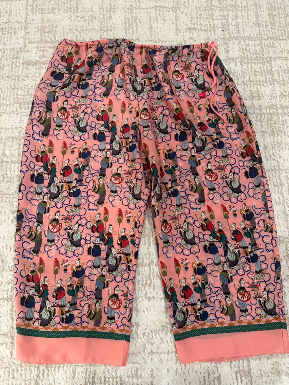 Natori Pink Multicolor Printed Pajama Pants